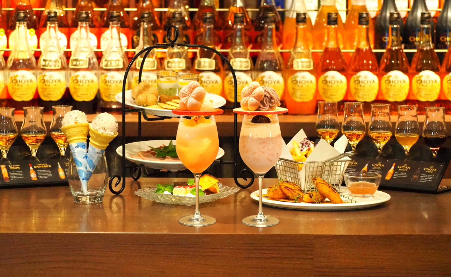 「The CHOYA 銀座BAR」に秋冬限定の梅酒クリームソーダ2種！